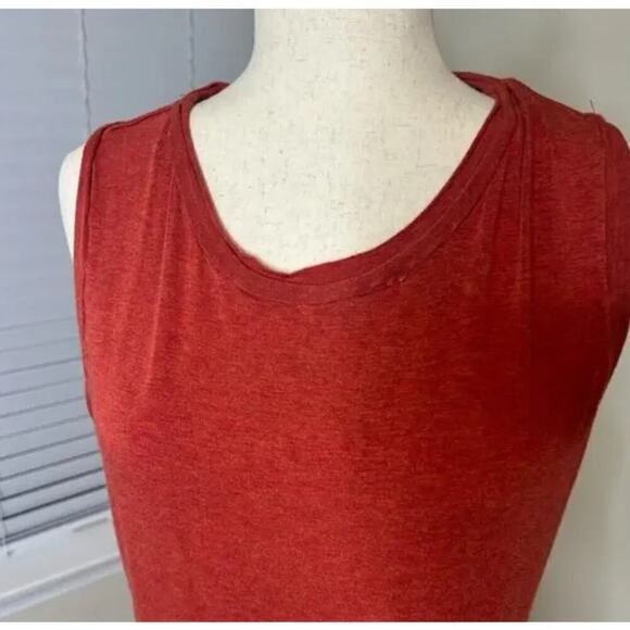 Max Studio Midi Dress Size Large Burnt Orange - Picture 3 of 6